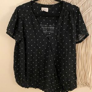 Black wrap shirt